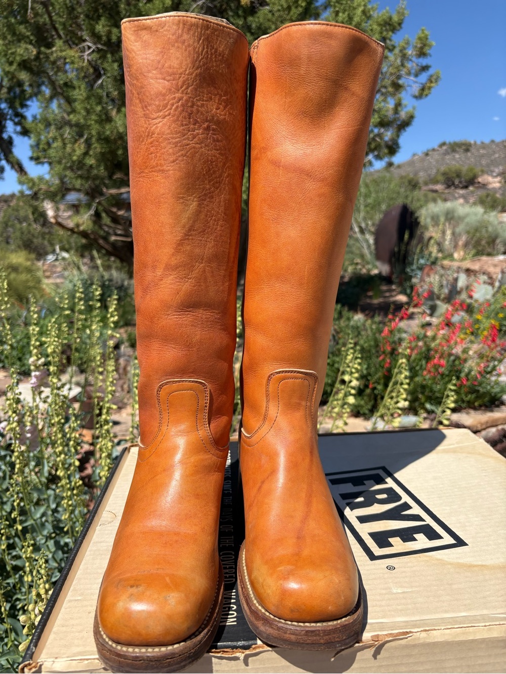 FRYE πΊπΈVTG 1960-1970βs Campus Tall Boots Black Label - Picture 8 of 16